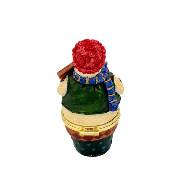 Snowman Christmas Hinged Trinket Box 5” - Picture 4 of 8